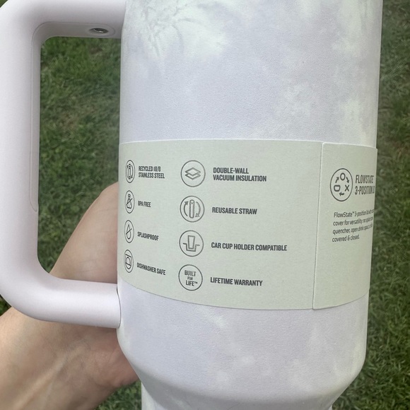 💜🤍NEW Stanley 40 oz Tumbler in WISTERIA TIE DYE - Picture 3 of 9